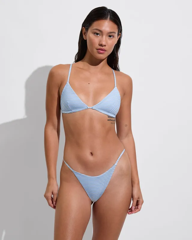 Sandy Top - Splash Stripe Horizontal: Blue Skies / Coconut sold by Left on Friday