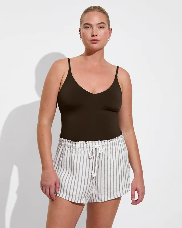 Getaway Short - Classic Stripe: Stormy / Coconut sold by Left on Friday