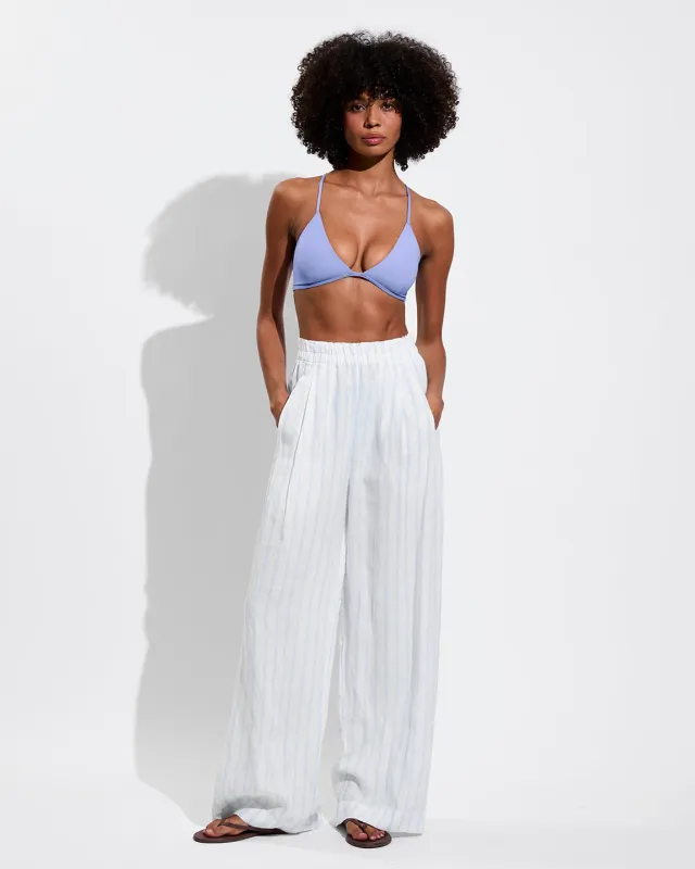 Coastal Pant - Daybreak Stripe: Blue Skies / Coconut made by Left on Friday