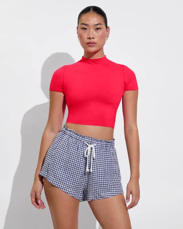 Getaway Short - Gingham: Varsity / Coconut sold by Left on Friday