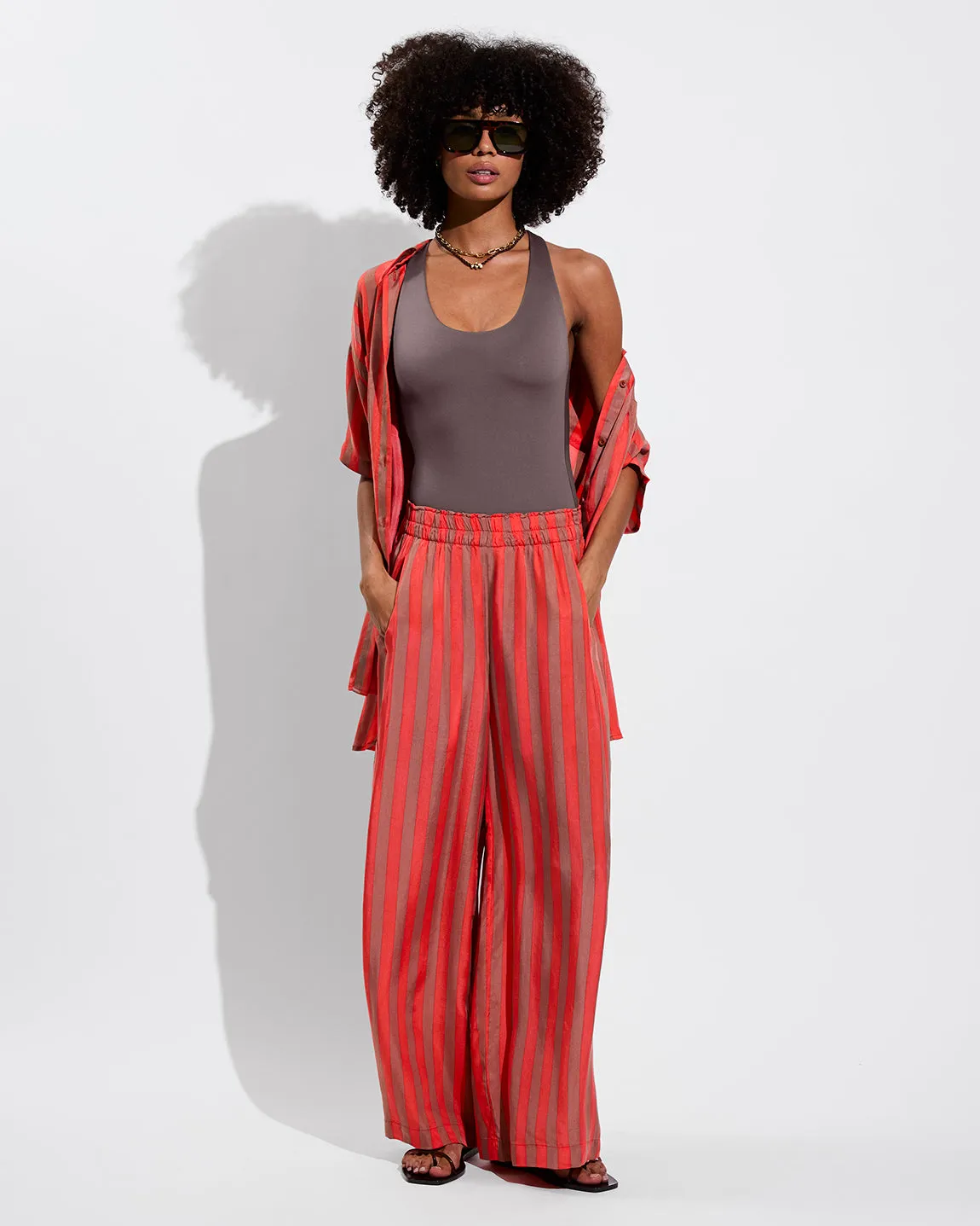 Day Trip Pant - Sports Stripe: Mirage / Aperol sold by Left on Friday product image thumbnail 5