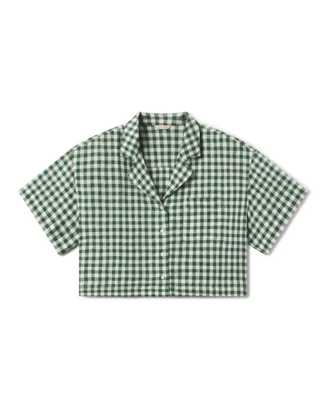 Leisure Shirt - Gingham: Tropics / Coconut made by Left on Friday