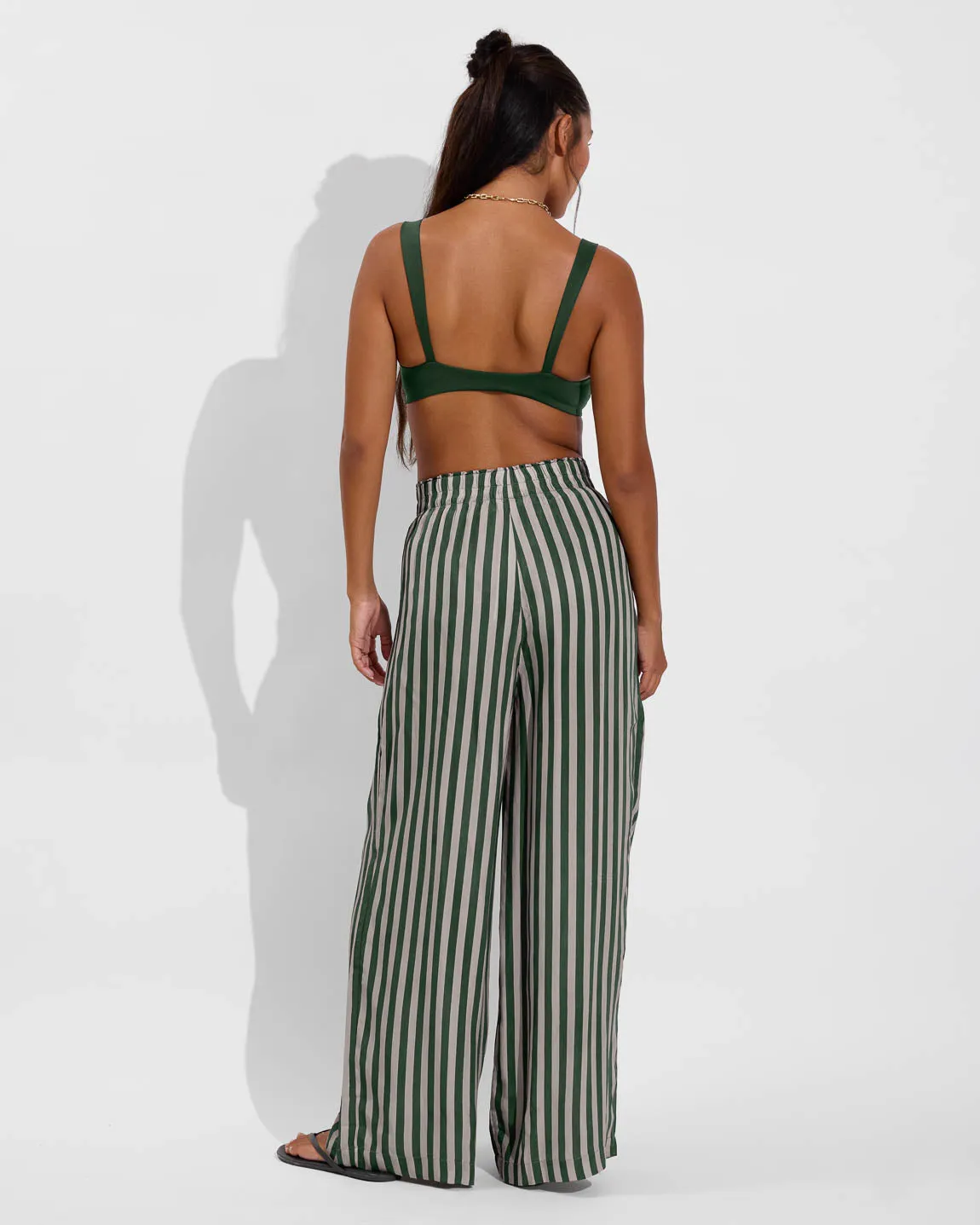 Day Trip Pant - Riviera Stripe: Palm / Beach sold by Left on Friday product image thumbnail 2