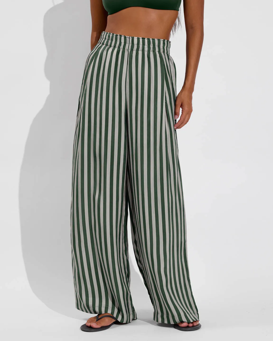Day Trip Pant - Riviera Stripe: Palm / Beach sold by Left on Friday product image thumbnail 5