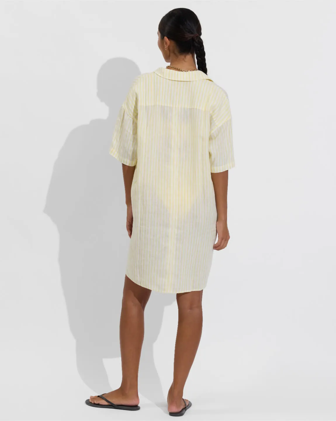 Getaway Mini Dress - Bungalow Stripe: Melt / Coconut sold by Left on Friday product image thumbnail 2
