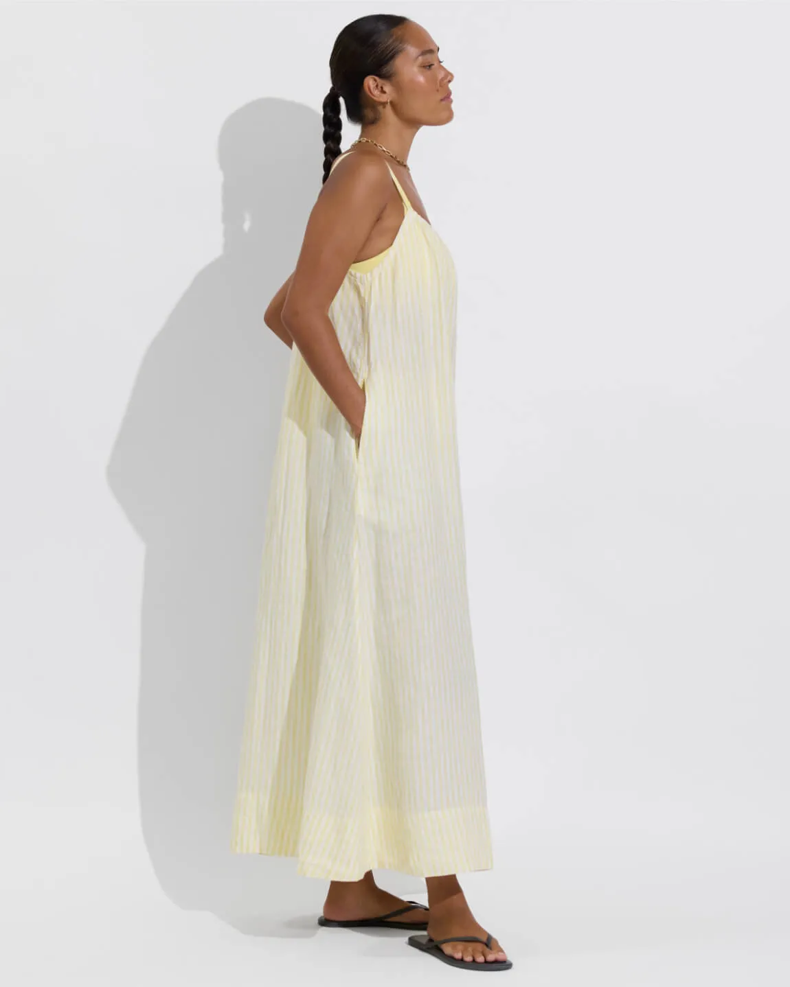 Leisure Maxi Dress - Bungalow Stripe: Melt / Coconut sold by Left on Friday product image thumbnail 3