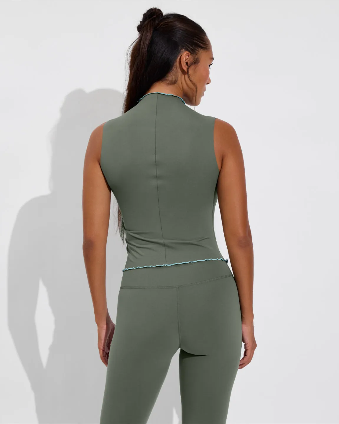 Rays Sleeveless Top *Long *Wavy - Agave / Drift sold by Left on Friday product image thumbnail 2