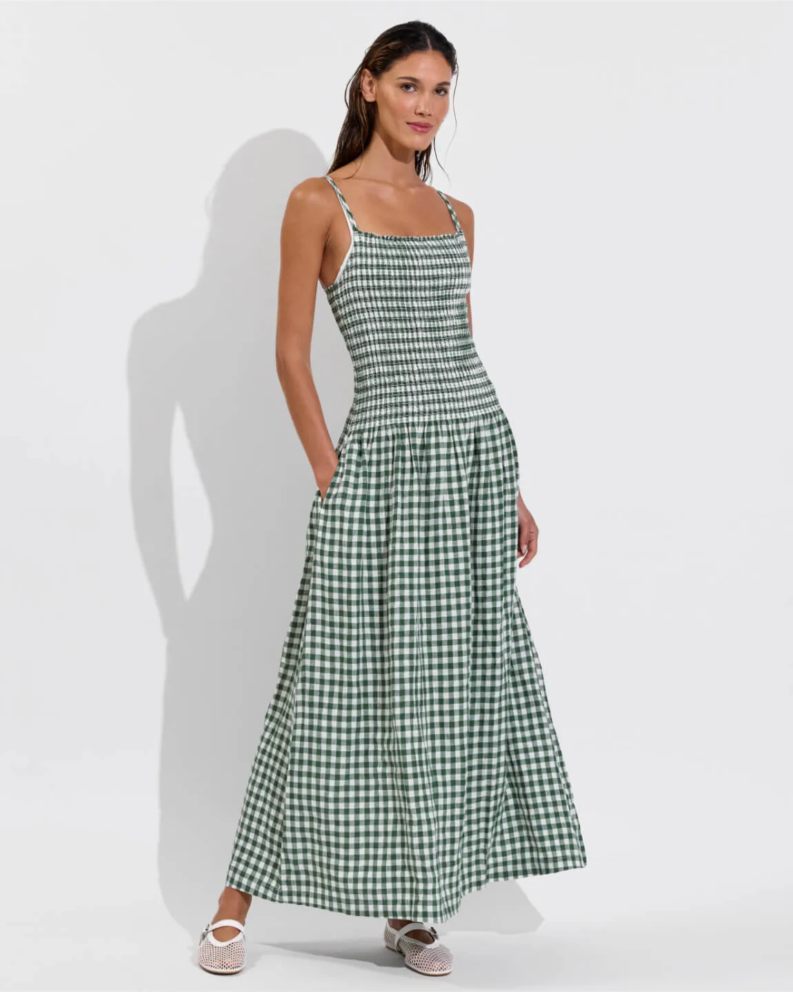 Palma Dress - Gingham: Tropics / Coconut sold by Left on Friday product image thumbnail 3