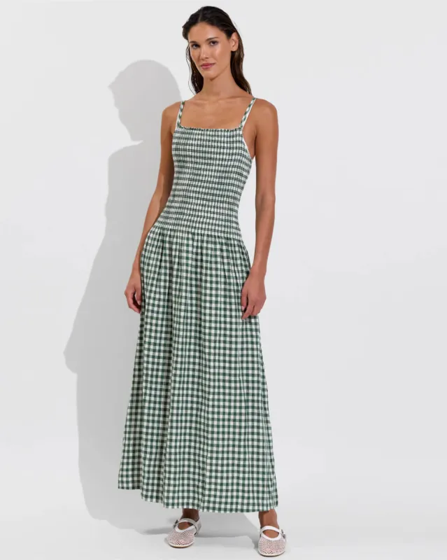 Palma Dress - Gingham: Tropics / Coconut made by Left on Friday