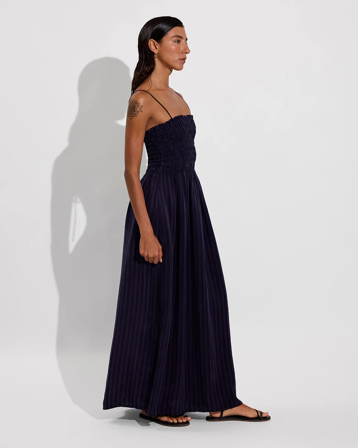 Cabana Maxi Dress - Sprint Stripe: Dark Sprint / Sprint sold by Left on Friday product image thumbnail 3