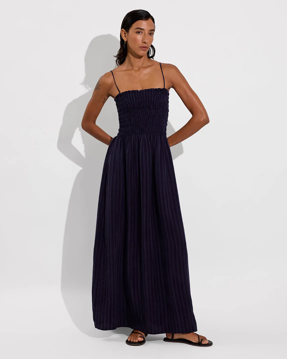 Cabana Maxi Dress - Sprint Stripe: Dark Sprint / Sprint sold by Left on Friday
