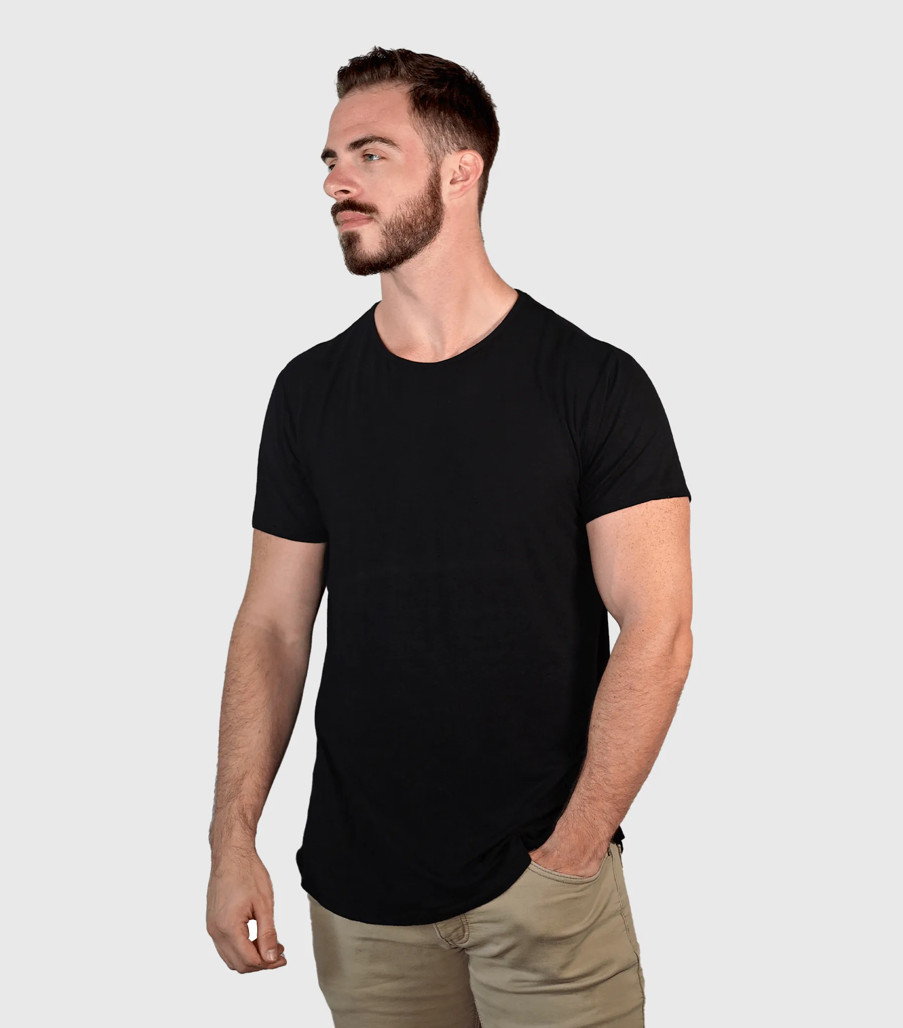 Bamboo Swift Curve-Hem Tee - Black sold by Bamtech product image thumbnail 3