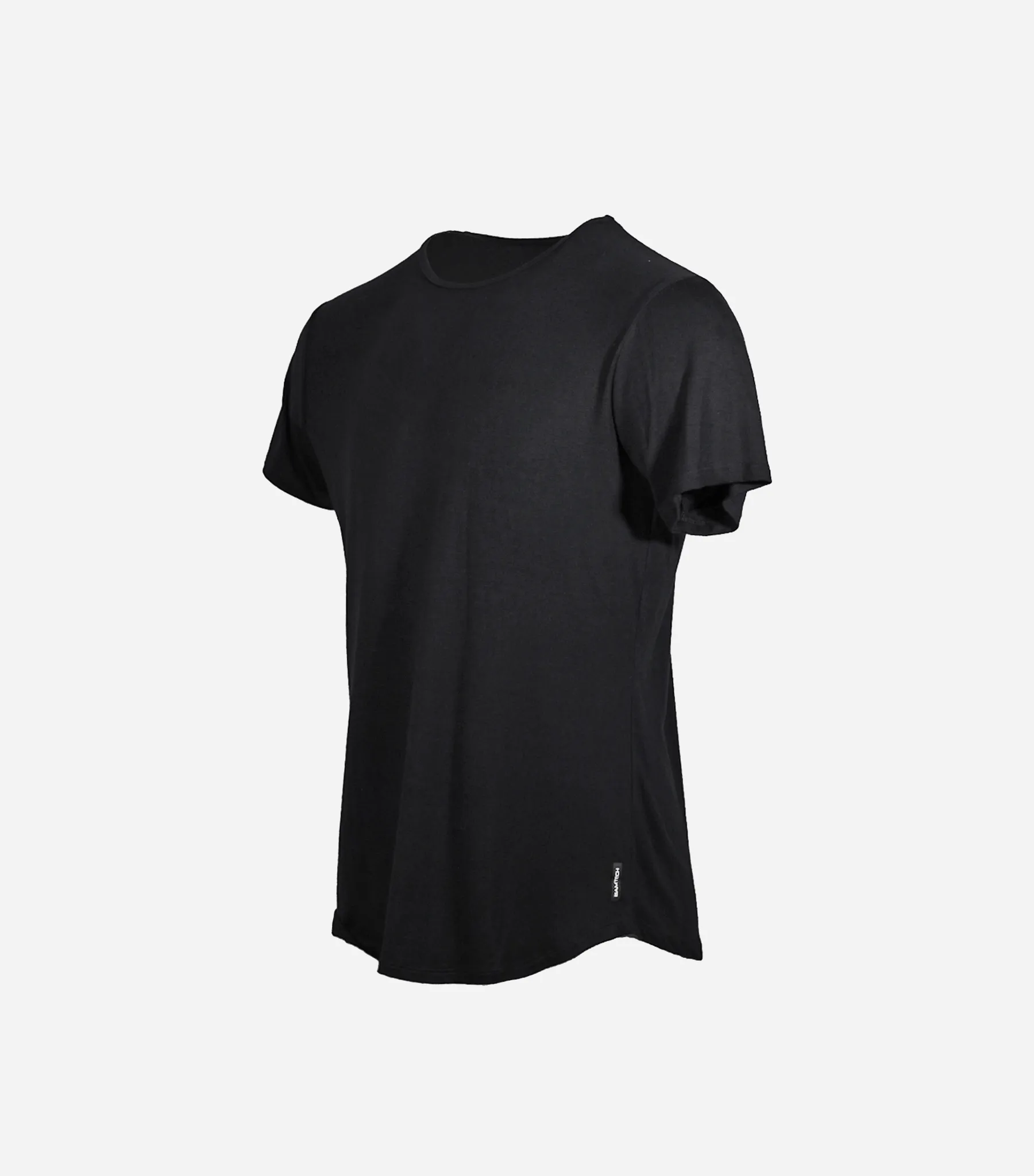 Bamboo Swift Curve-Hem Tee - Black sold by Bamtech