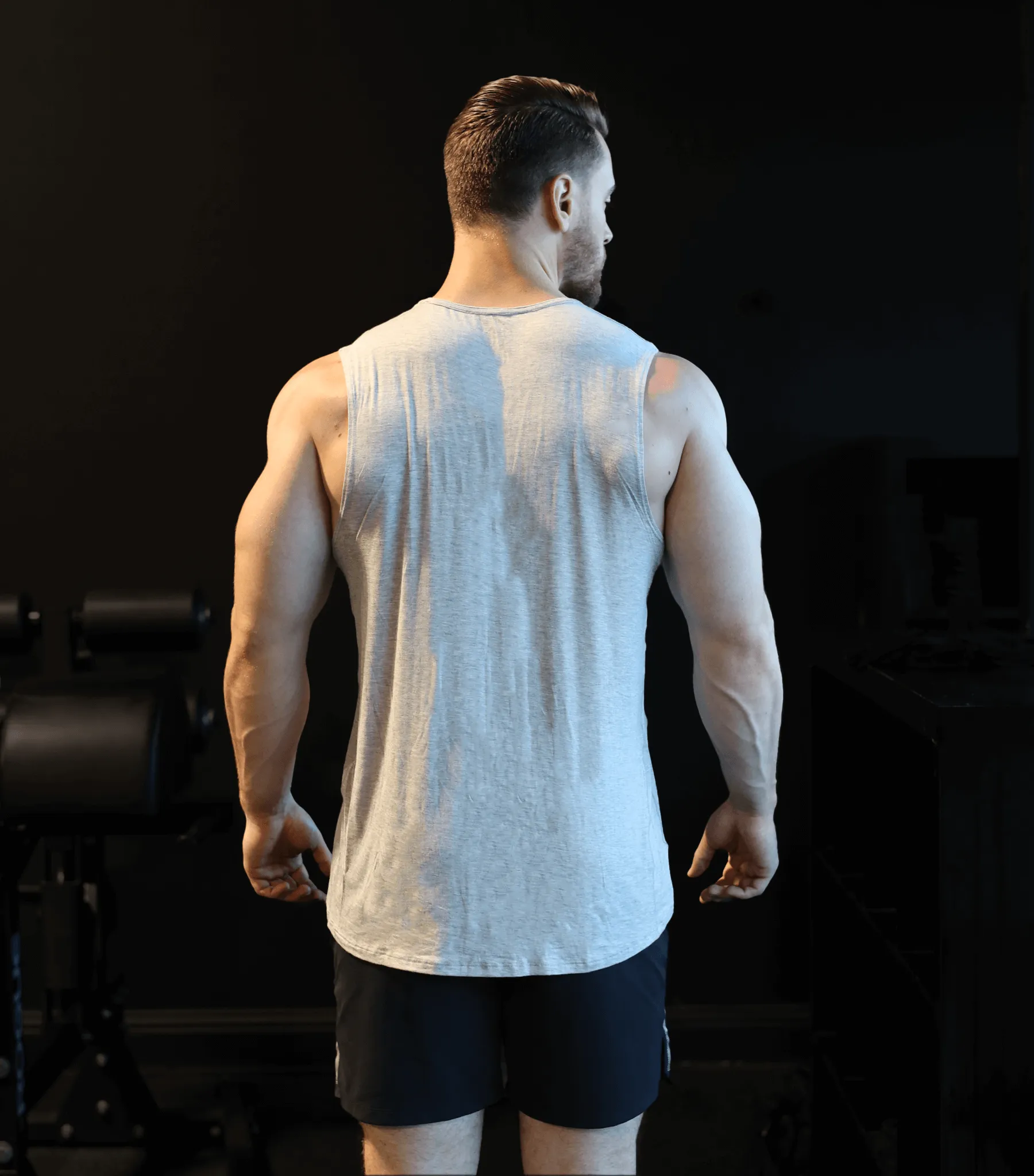 Bamboo Aerotech Tank - Heather Grey sold by Bamtech product image thumbnail 5