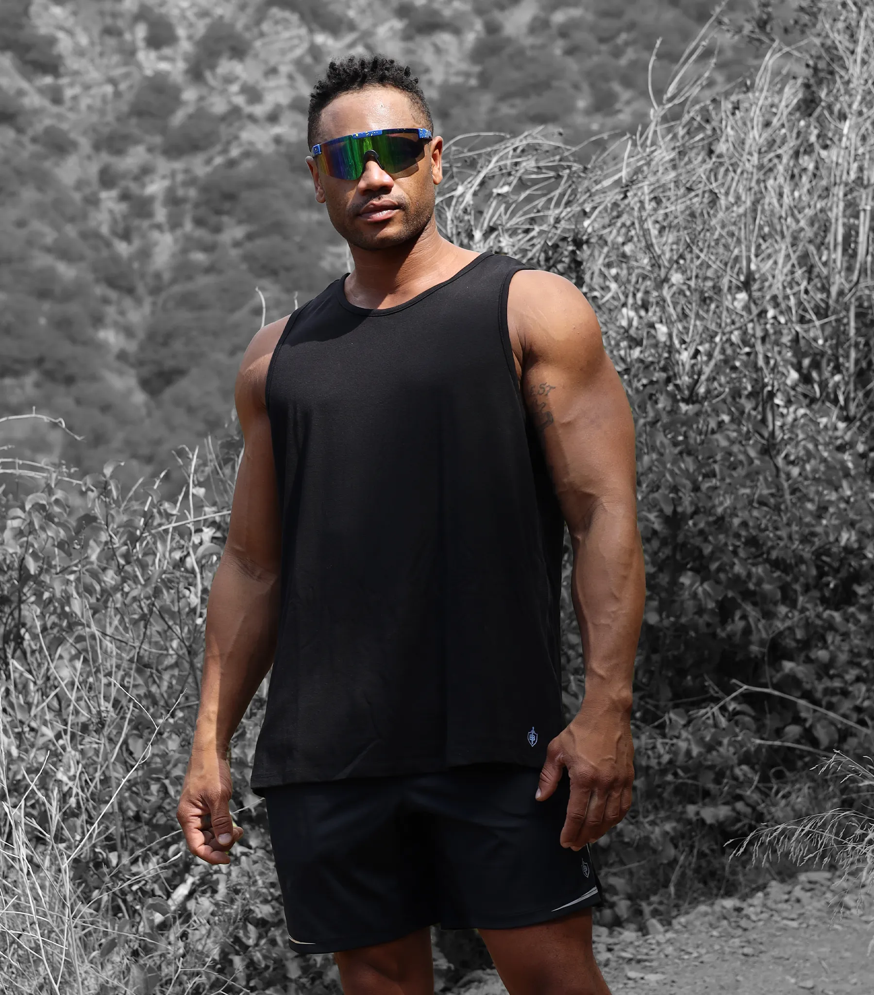 Eucalyptus Performance Tank - Black sold by Bamtech product image thumbnail 4
