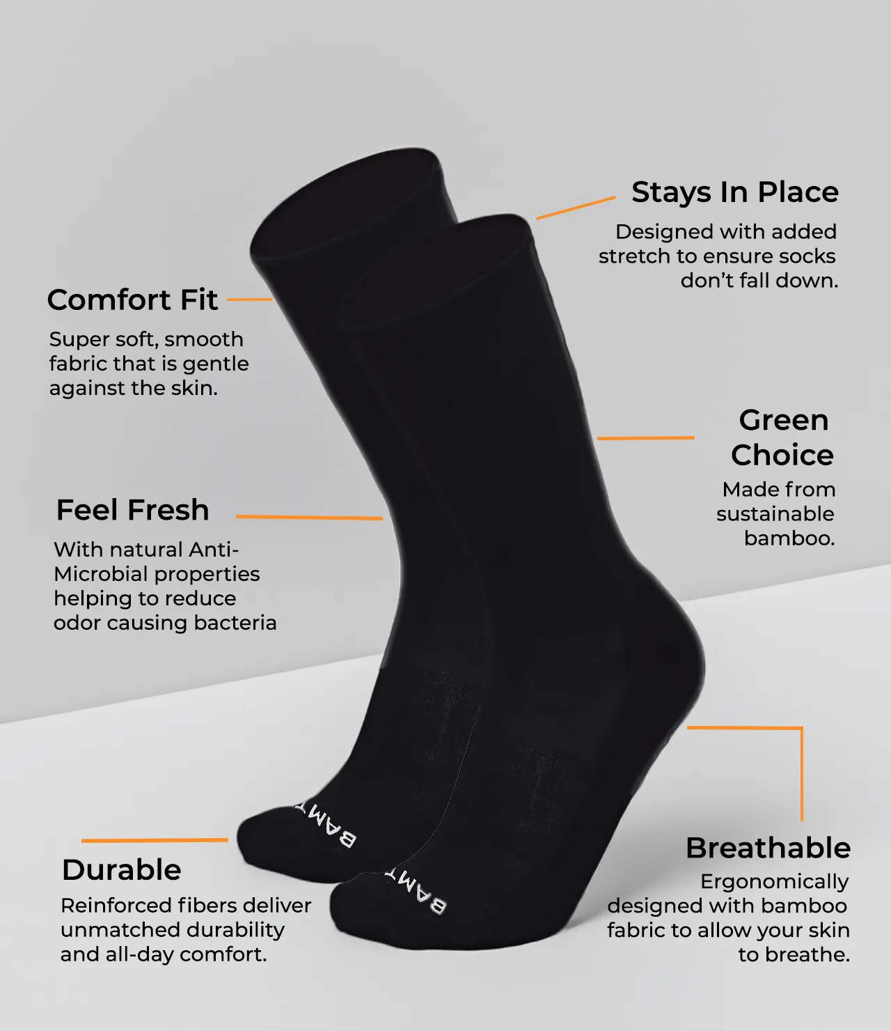 Bamboo Performance Boot Socks sold by Bamtech product image thumbnail 3