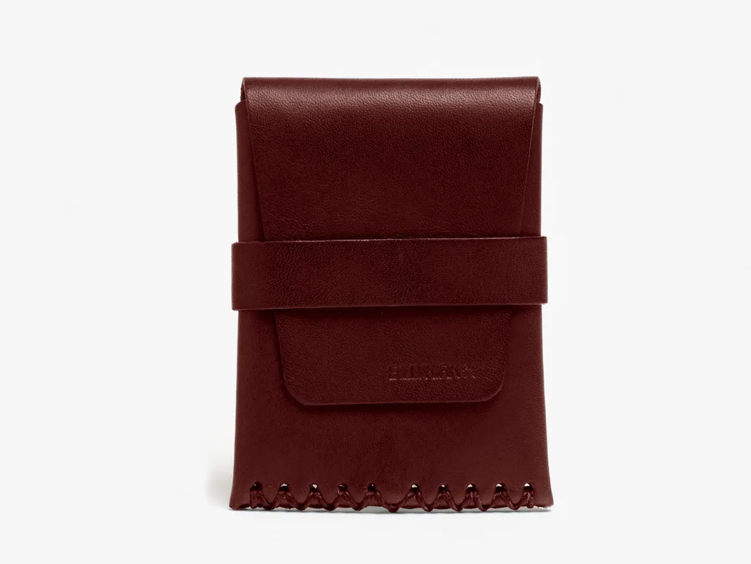 No. 155 Card Case with Flap, Oxblood sold by Billykirk