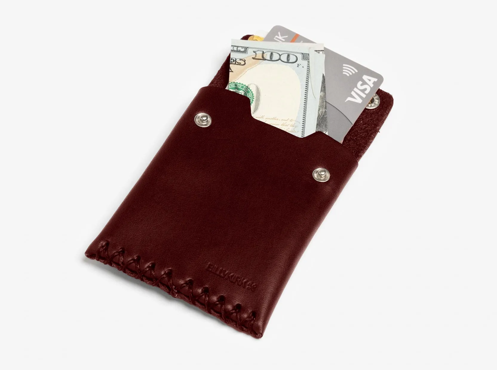 No. 092 Card Case with Snaps, Oxblood sold by Billykirk product image thumbnail 2