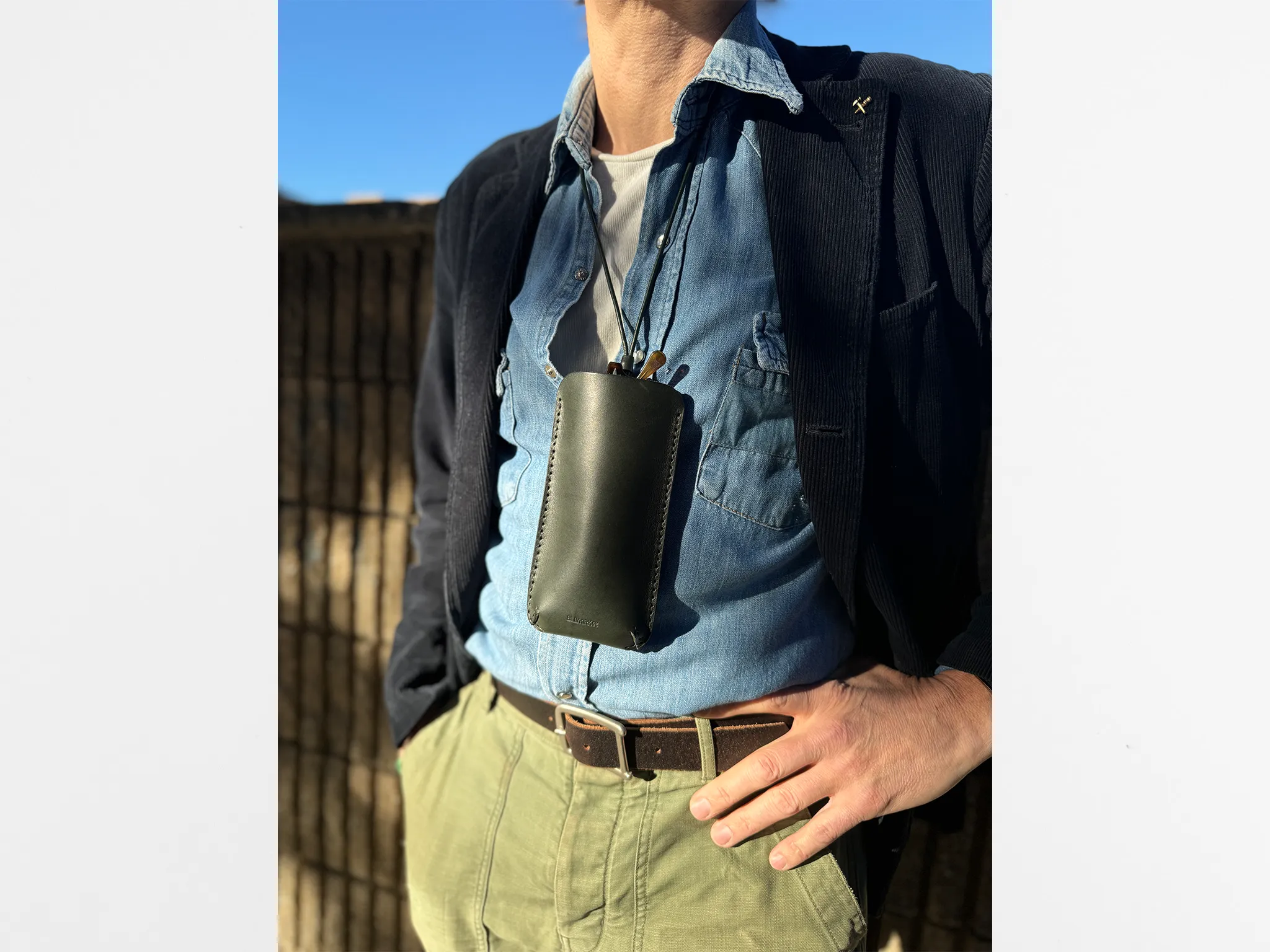 No. 610 Glasses Case with Lanyard, Brown sold by Billykirk product image thumbnail 5