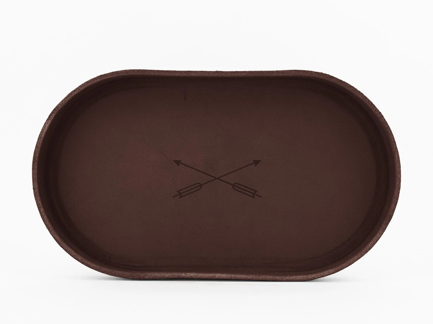 No. 311 Small Oval Leather Valet Tray, Brown sold by Billykirk product image thumbnail 4