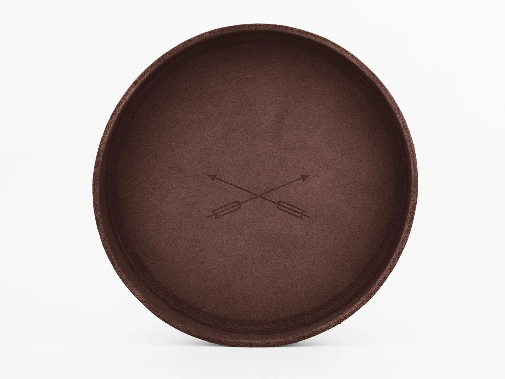 No. 310 Small Circle Leather Valet Tray, Brown sold by Billykirk product image thumbnail 4