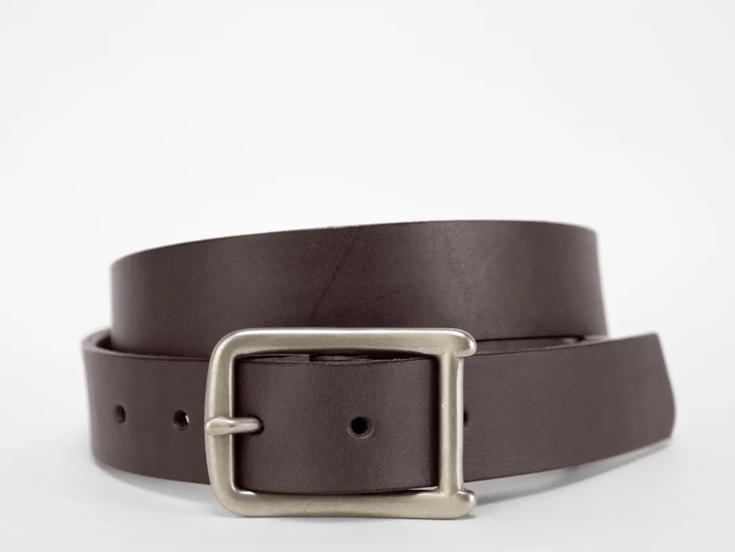 No. 640 Founders Buckle Belt, Dark Brown made by Billykirk