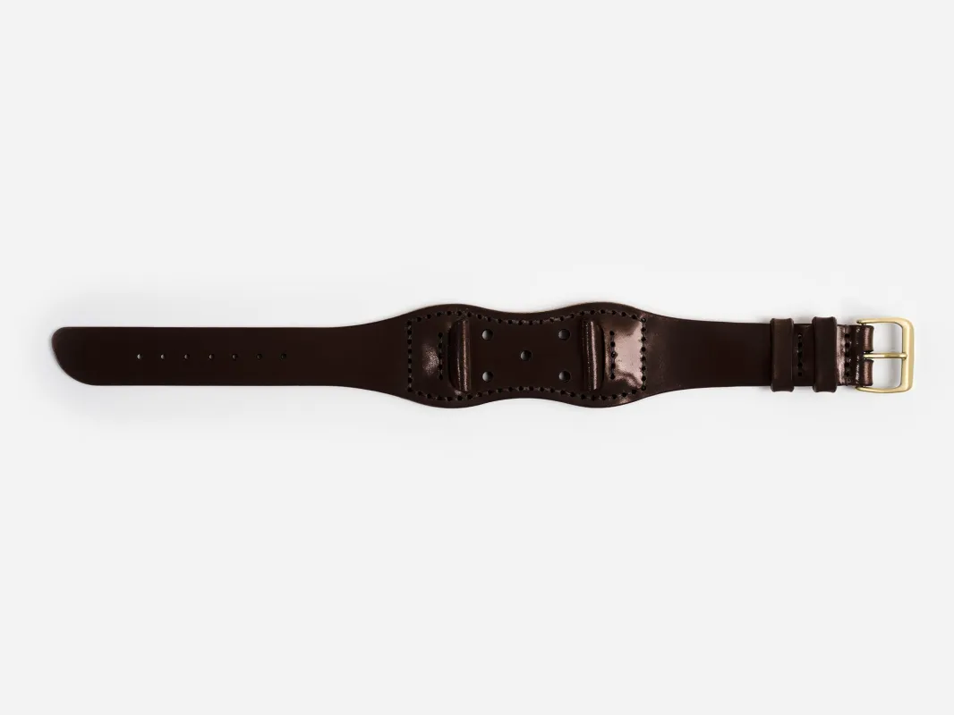 No. 631 Hourglass Watch Strap, Dark Brown Cordovan sold by Billykirk