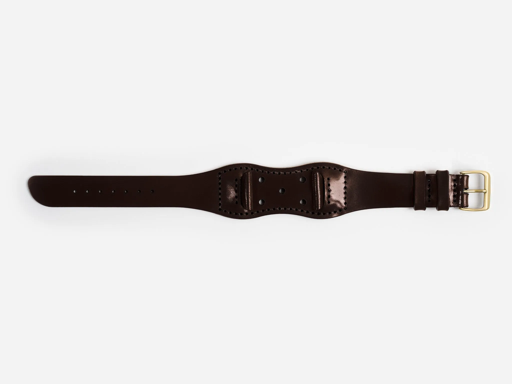 No. 631 Hourglass Watch Strap, Dark Brown Cordovan sold by Billykirk