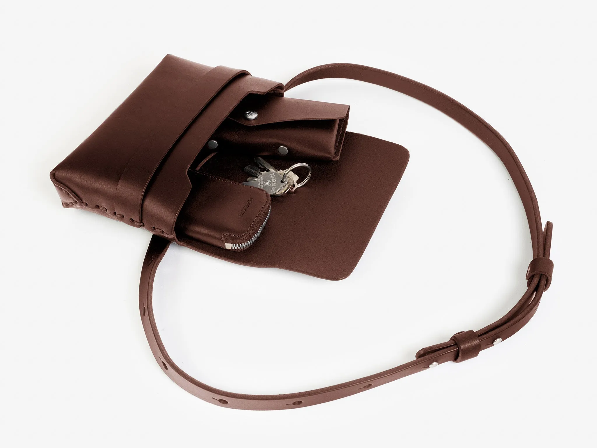 No. 603 Leather Crossbody & Belt Pouch, Hickory sold by Billykirk product image thumbnail 5