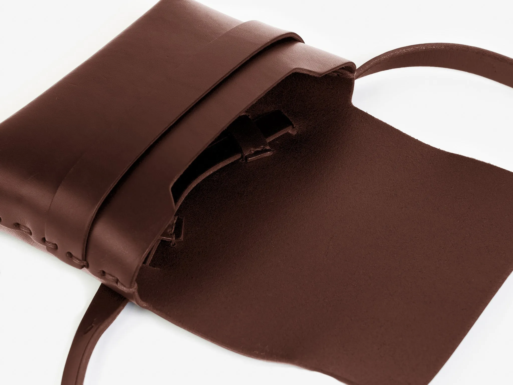 No. 603 Leather Crossbody & Belt Pouch, Hickory sold by Billykirk product image thumbnail 3