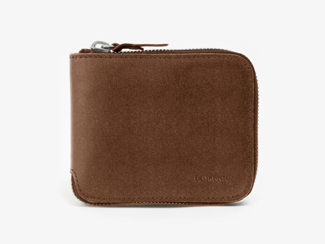No. 078 Zip Wallet, Natural Waxed Flesh sold by Billykirk