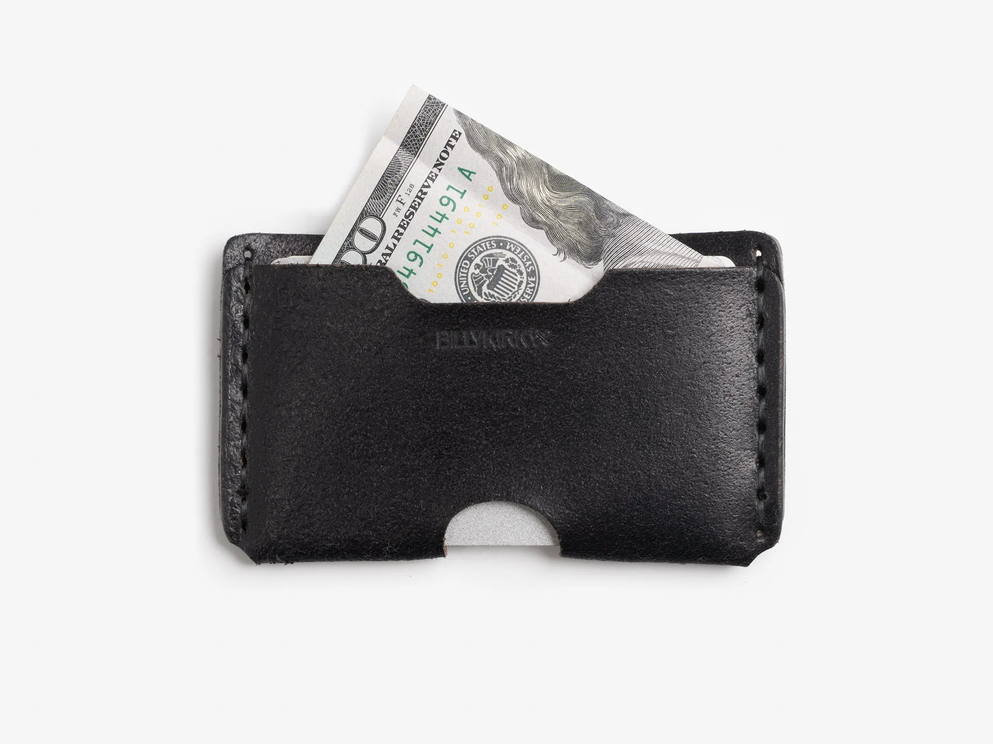 No. 397 Slim Card Case, Ebony Waxed Flesh sold by Billykirk product image thumbnail 2