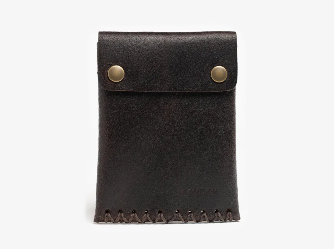 No. 092 Card Case with Snaps, Java Waxed Flesh sold by Billykirk