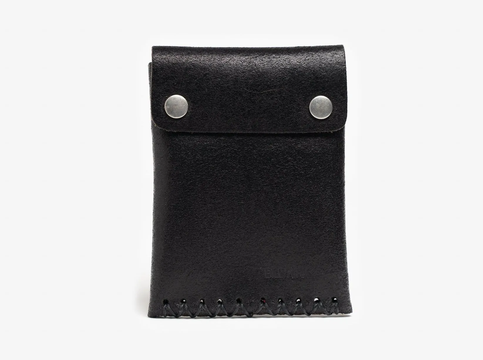 No. 092 Card Case with Snaps, Ebony Waxed Flesh sold by Billykirk