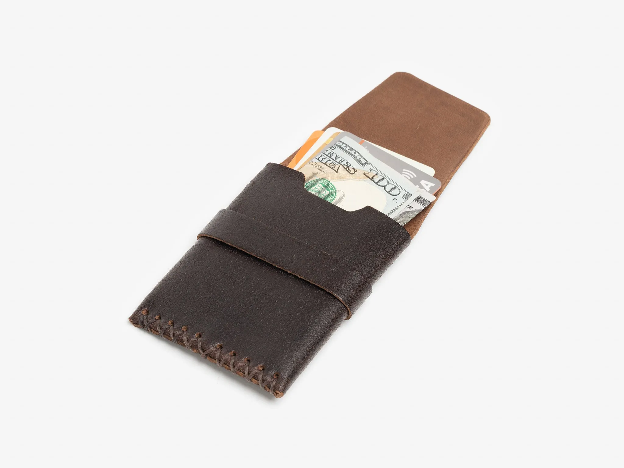No. 155 Card Case with Flap, Java Waxed Flesh sold by Billykirk product image thumbnail 3