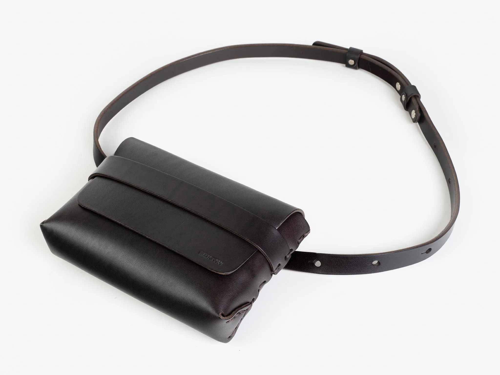 No. 603 Leather Crossbody & Belt Pouch, Dark Brown sold by Billykirk product image thumbnail 3