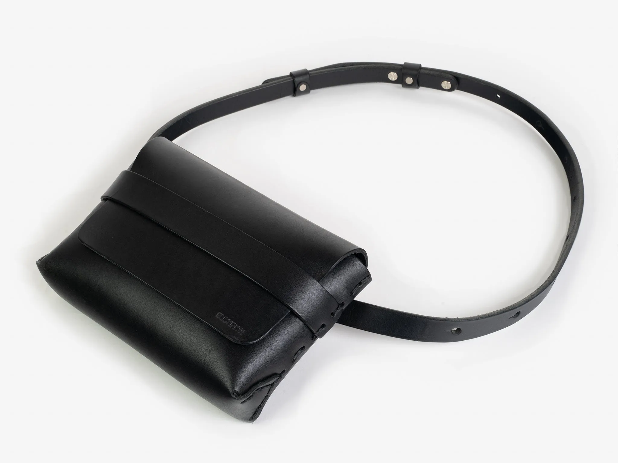 No. 603 Leather Crossbody & Belt Pouch, Black sold by Billykirk product image thumbnail 3
