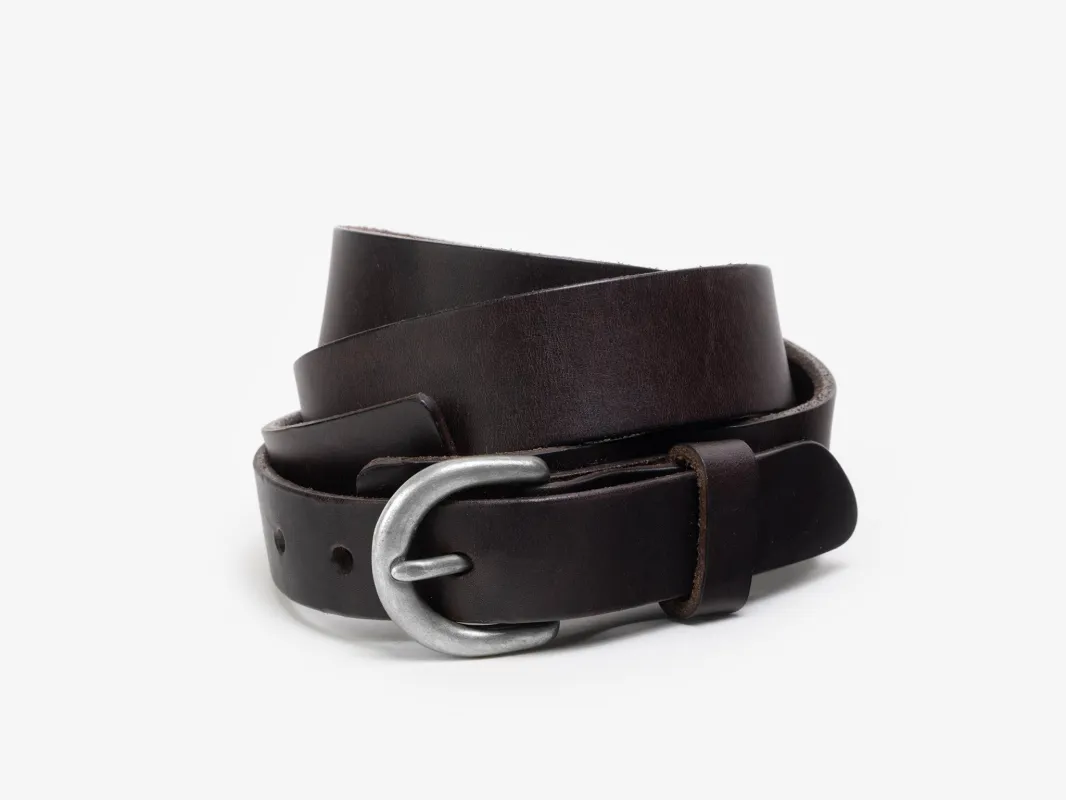 No. 222 Harness Buckle Belt, Dark Brown sold by Billykirk