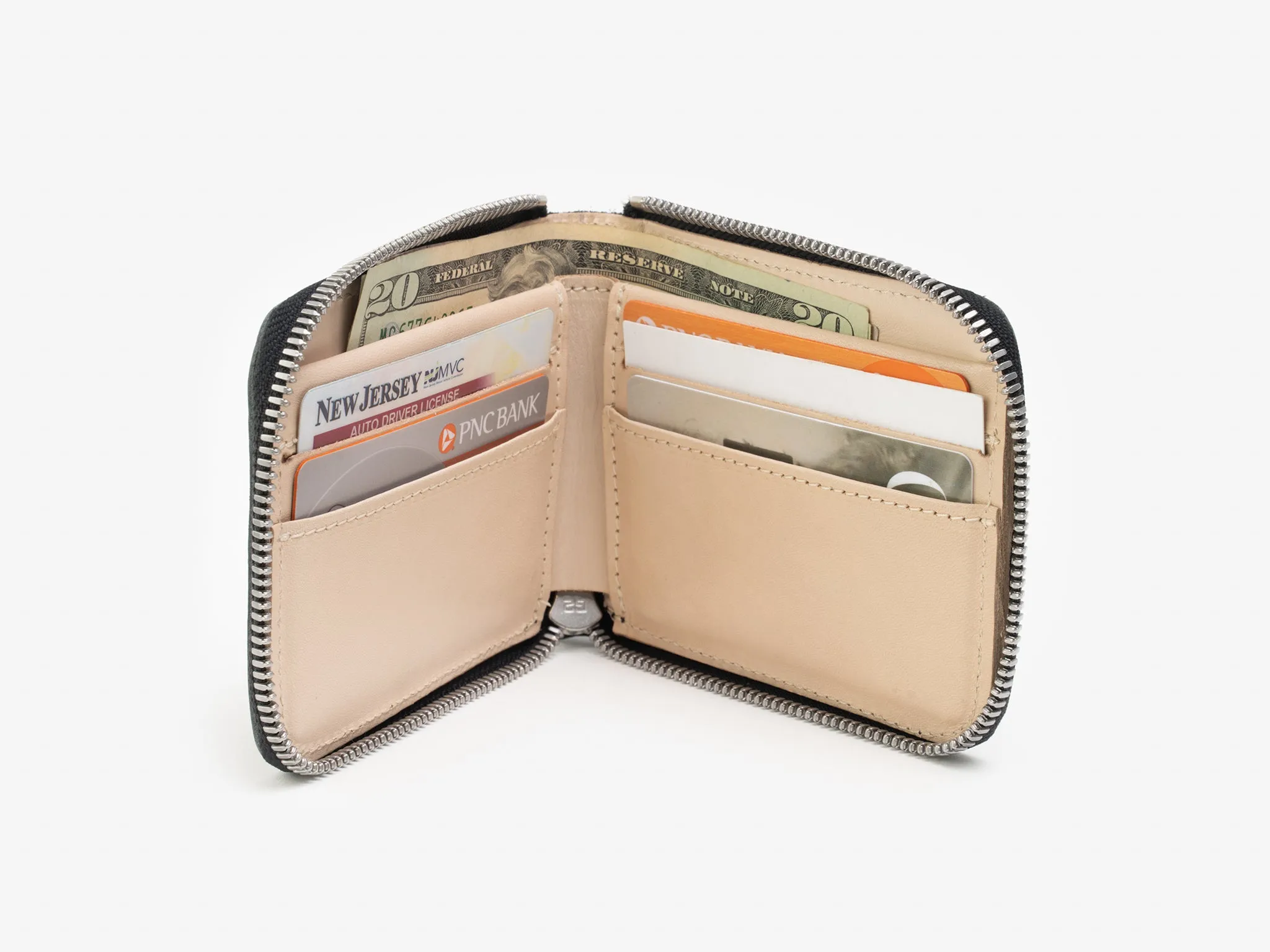 No. 078 Zip Wallet , Ebony Waxed Flesh sold by Billykirk product image thumbnail 2