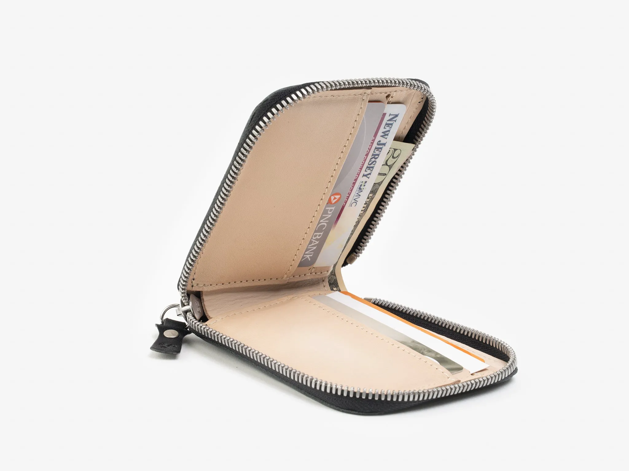 No. 078 Zip Wallet , Ebony Waxed Flesh sold by Billykirk product image thumbnail 4