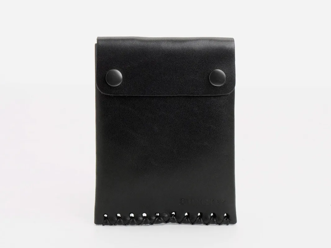 No. 092 Card Case with Snaps, Black Out sold by Billykirk