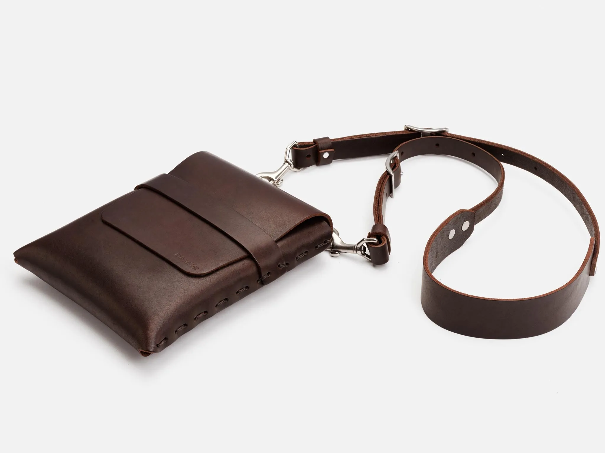 No. 123 Shoulder Pouch, Dark Brown sold by Billykirk