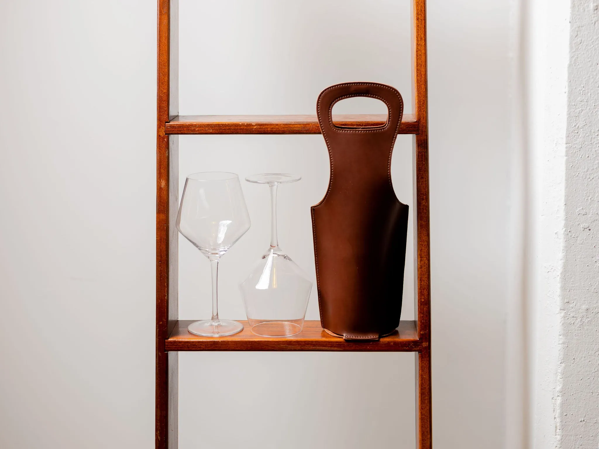 No. 520 Leather Wine Tote, Black sold by Billykirk product image thumbnail 2