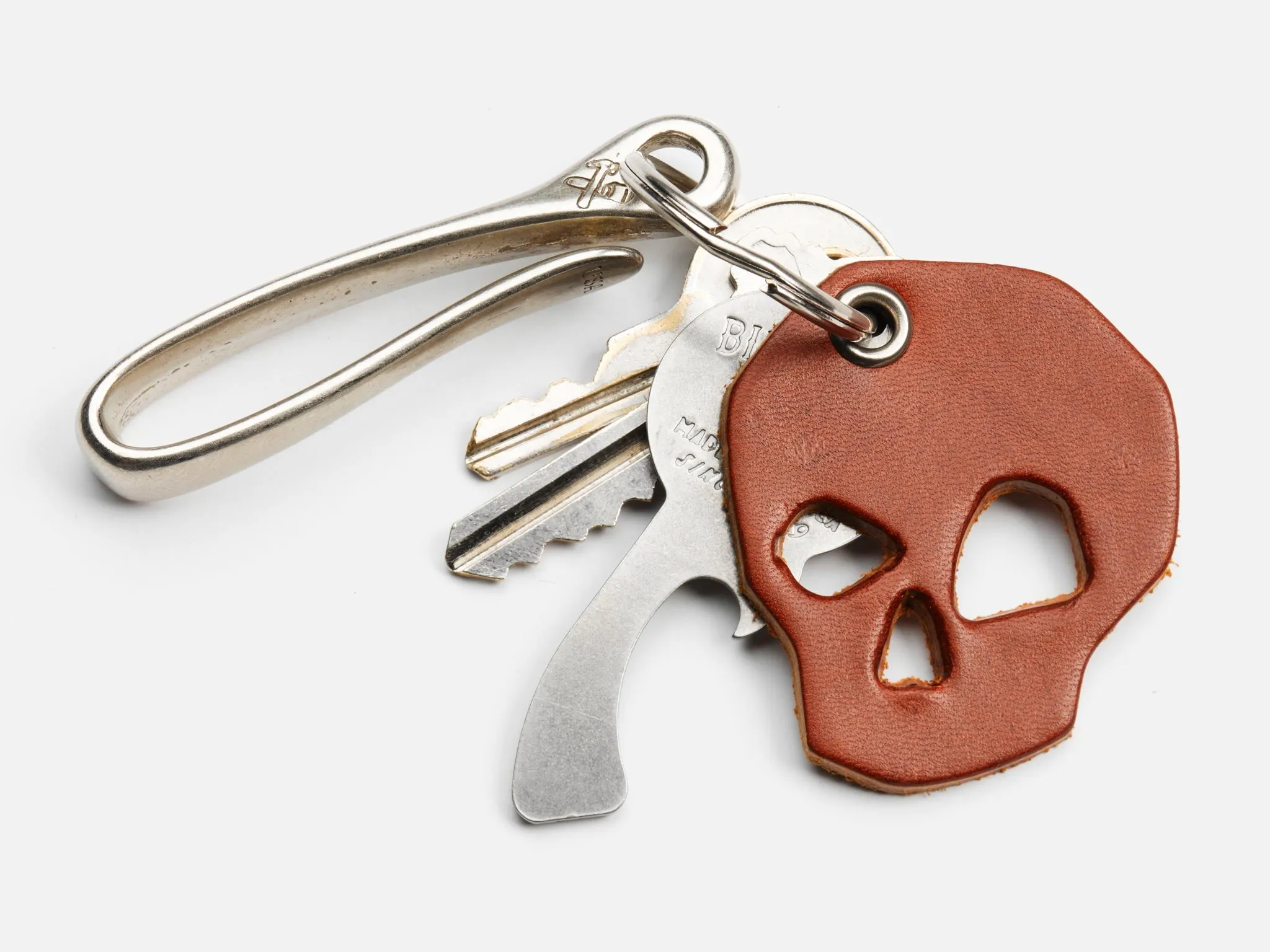 No. 519 Skull Keychain, Tan sold by Billykirk product image thumbnail 3