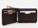 No. 398 Bi-Fold Wallet, Dark Brown sold by Billykirk