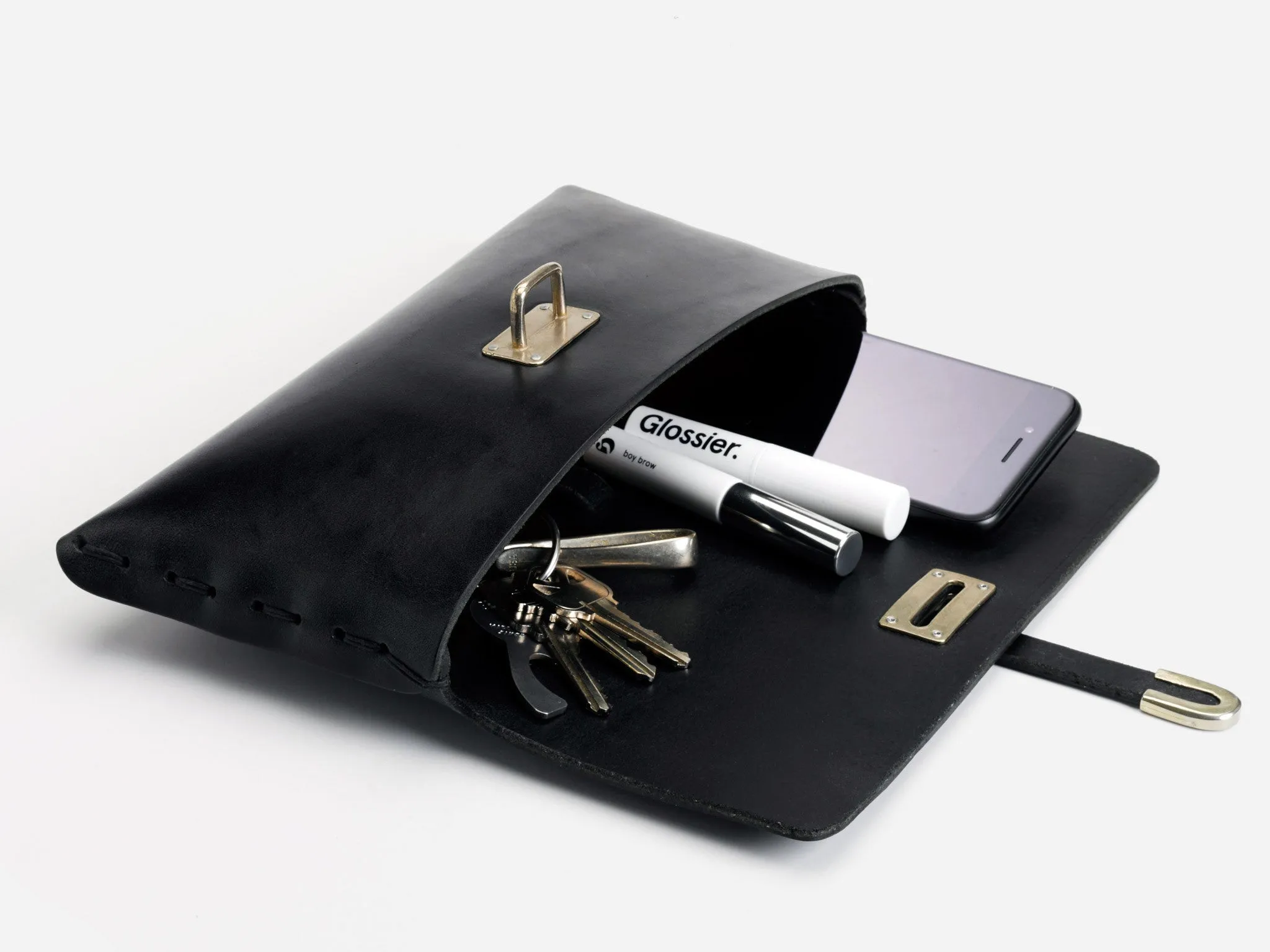 No. 125 Small Leather Clutch, Black sold by Billykirk product image thumbnail 5