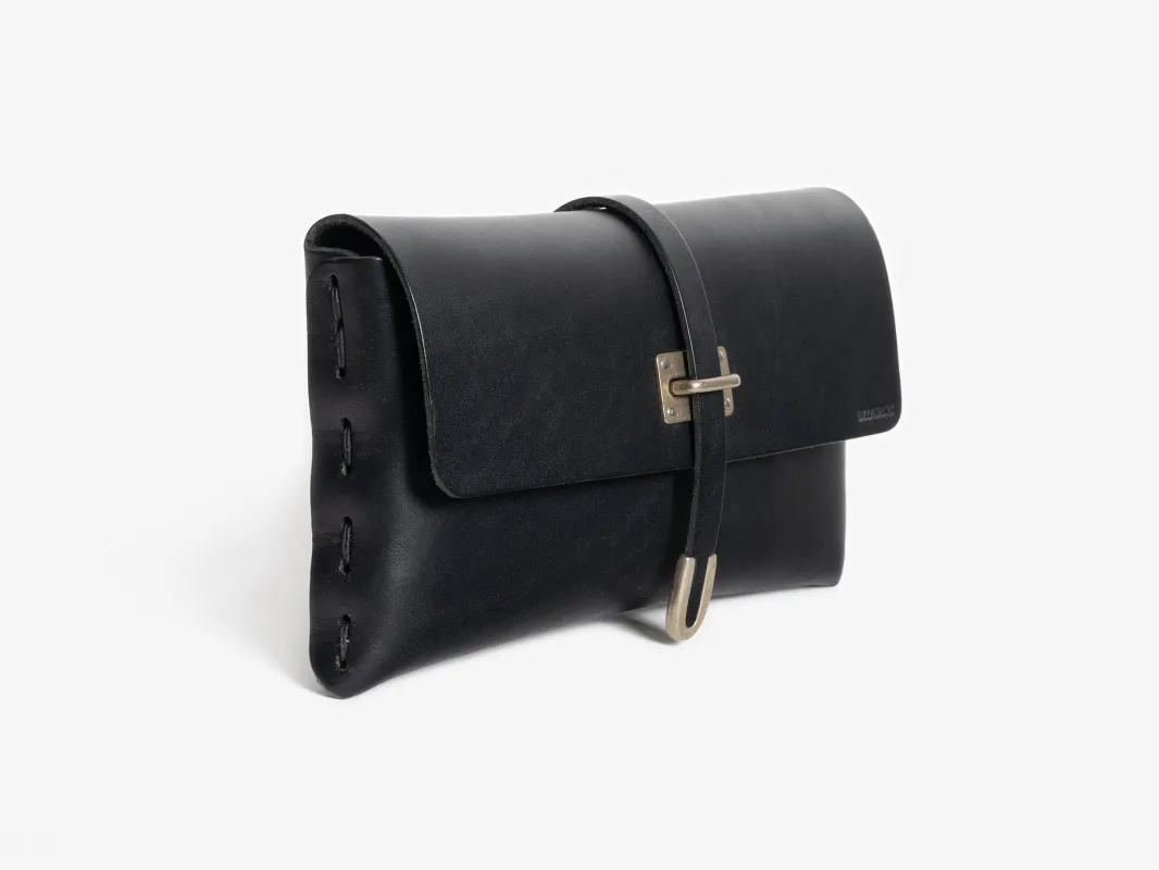 No. 125 Small Leather Clutch, Black sold by Billykirk