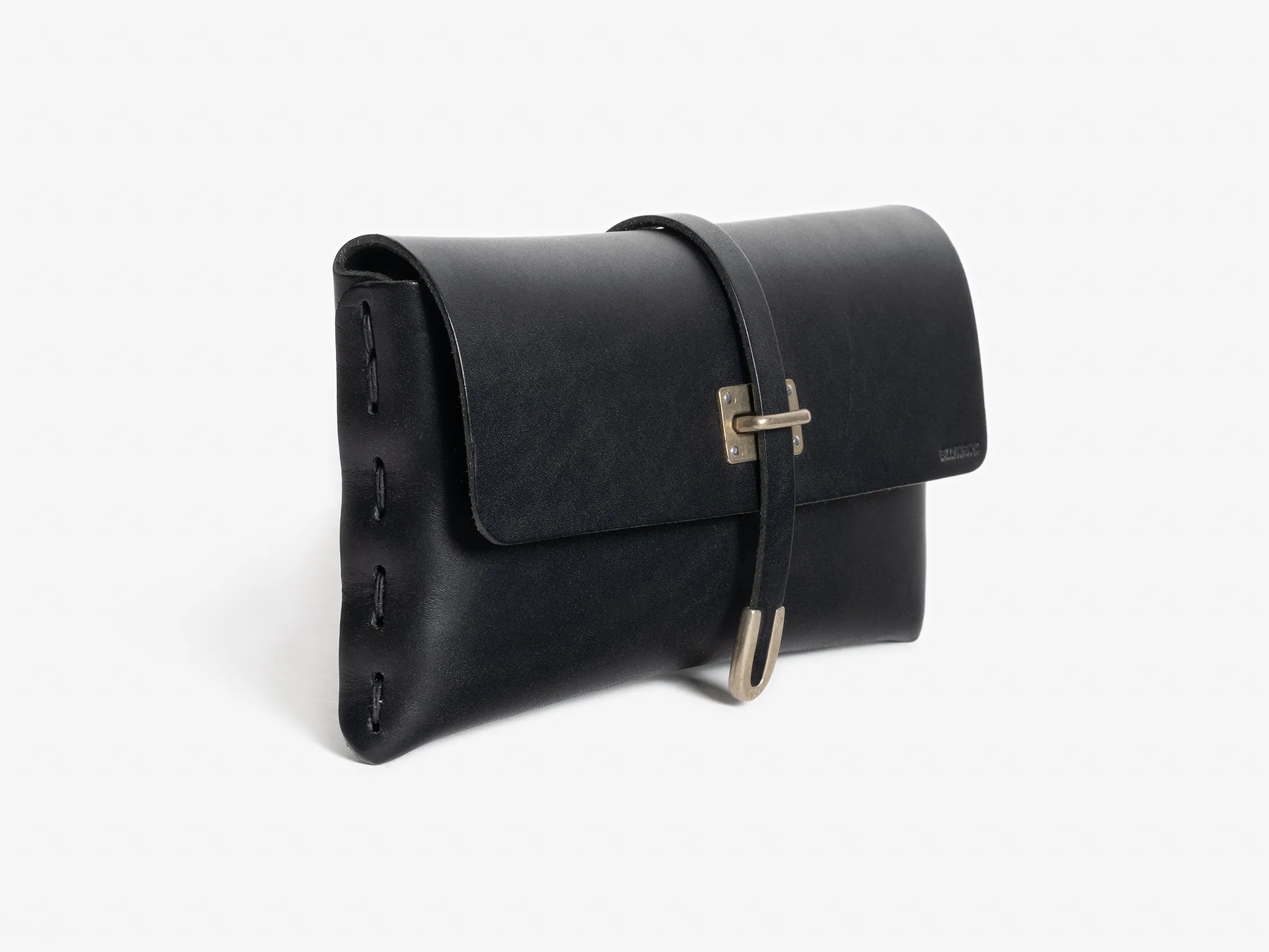 No. 125 Small Leather Clutch, Black sold by Billykirk
