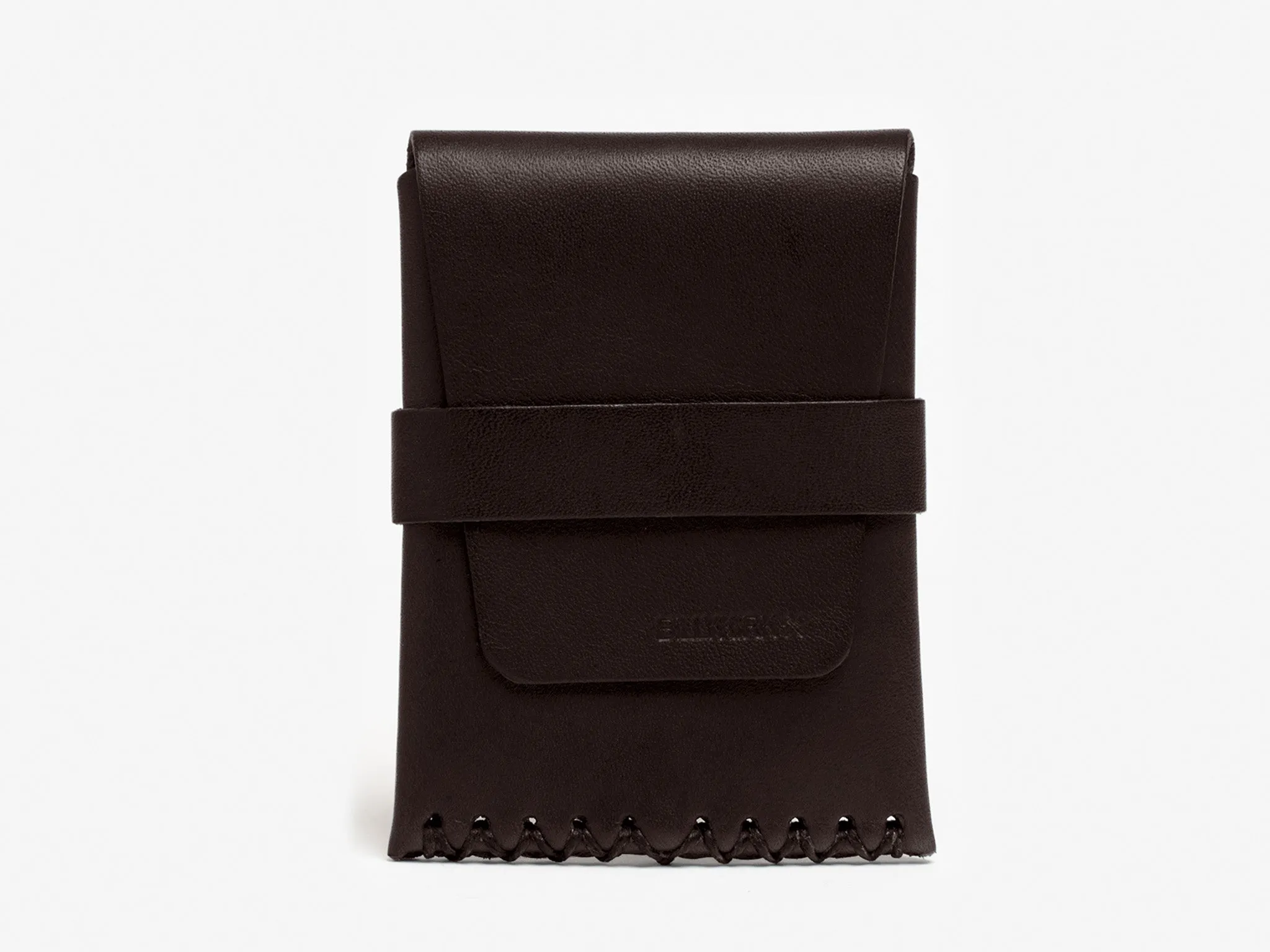 No. 155 Card Case with Flap, Dark Brown sold by Billykirk