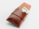No. 155 Card Case with Flap, Tan sold by Billykirk